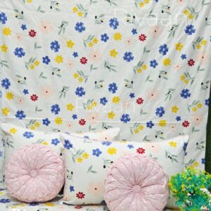Spin 5pc Round Cushion bedsheet set