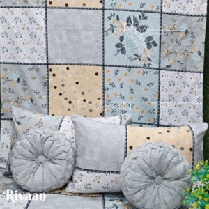 Spin 5pc Round Cushion Bedsheet set