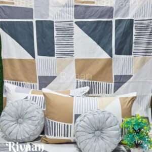 Spin 5pc Round Cushion Bedsheet set