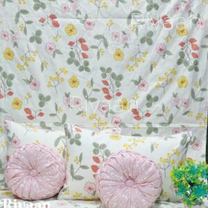 Spin 5pc Round Cushion Bedsheet set