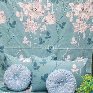Spin 5pc Round Cushion Bedsheet set