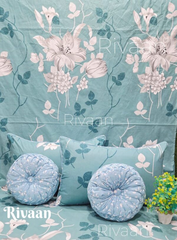 Spin 5pc Round Cushion Bedsheet set
