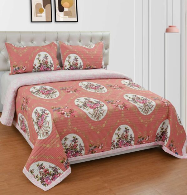 Julia ultrasonic Quilted Reversible Bedcover