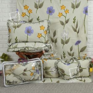 Finley 6pc Frill Heart Cushion Bedsheet set