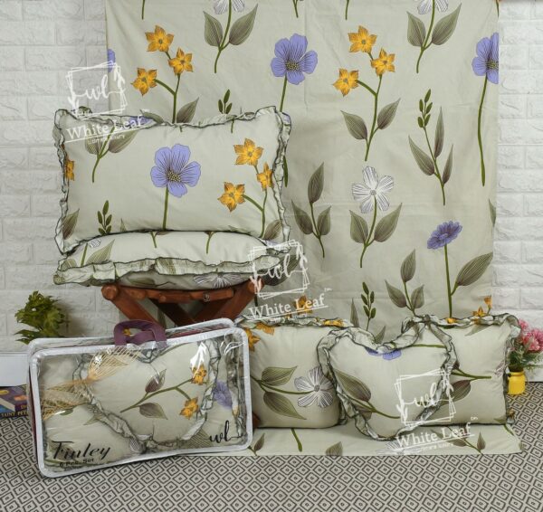 Finley 6pc Frill Heart Cushion Bedsheet set