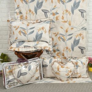 Finley 6pc Frill Heart Cushion Bedsheet set