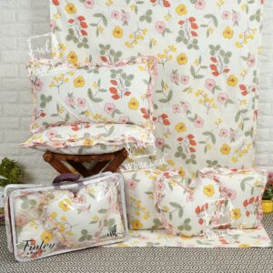 Finley 6pc Frill Heart Cushion Bedsheet set