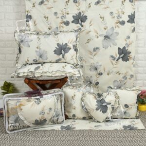 Finley 6pc Frill Heart Cushion Bedsheet set