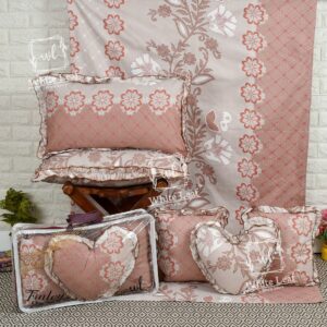Finley 6pc Frill Heart Cushion Bedsheet set