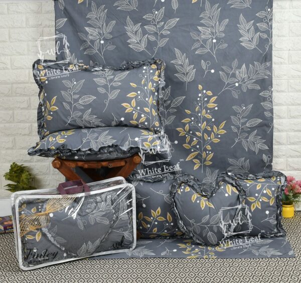 Finley 6pc Frill Heart Cushion Bedsheet set