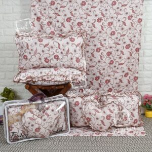 Finley 6pc Frill Heart Cushion Bedsheet set