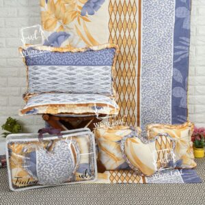 Finley 6pc Frill Heart Cushion Bedsheet set