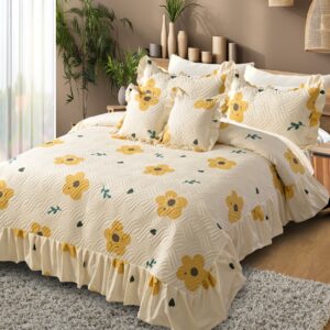 Heaven 5pc Quilted Bedcover Frill Set