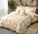 Heaven 5pc Quilted Bedcover Frill Set