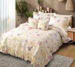Heaven 5pc Quilted Bedcover Frill Set