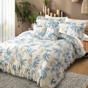 Heaven 5pc Quilted Bedcover Frill Set