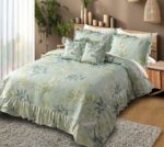 Heaven 5pc Quilted Bedcover Frill Set