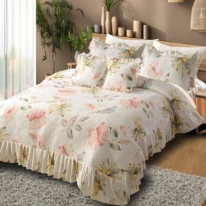 Heaven 5pc Quilted Bedcover Frill Set
