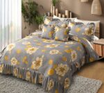 Heaven 5pc Quilted Bedcover Frill Set