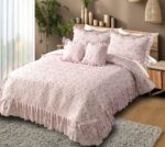 Heaven 5pc Quilted Bedcover Frill Set