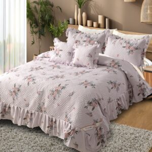 Heaven 5pc Quilted Bedcover Frill Set