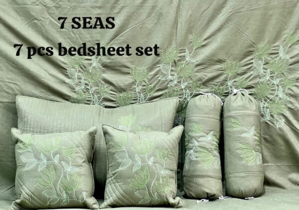 Seven Star beautiful 7pc Embroidery Bedding set