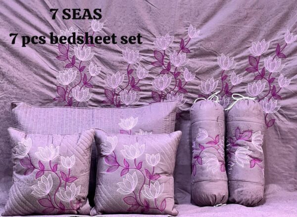 Seven Star beautiful 7pc Embroidery Bedding set