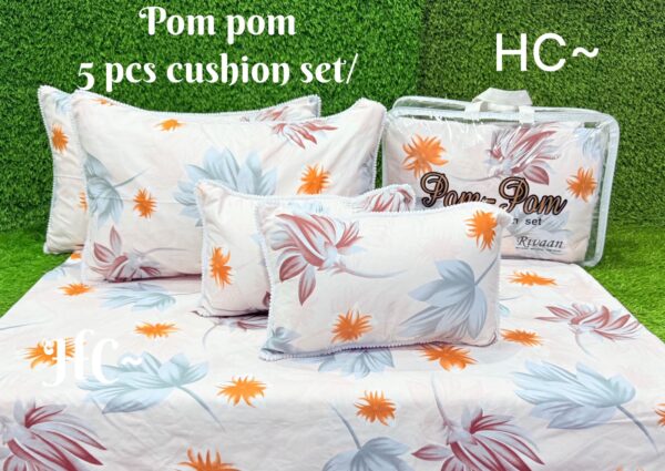 Pom pom 5pc Bedding set